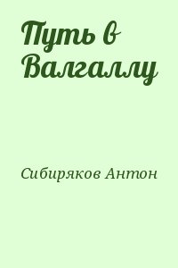 Сибиряков Антон - Путь в Валгаллу