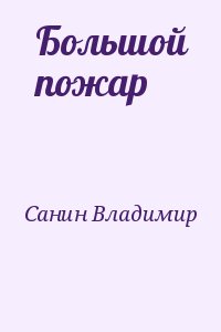 Санин Владимир - Большой пожар