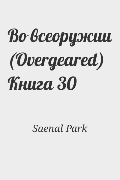Saenal Park - Во всеоружии (Overgeared) Книга 30