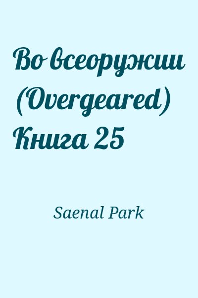Saenal Park - Во всеоружии (Overgeared) Книга 25